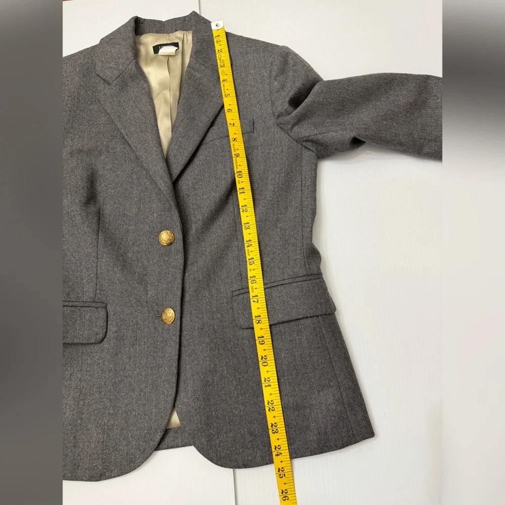 J. Crew Gray Women's Wool Blazer - 2